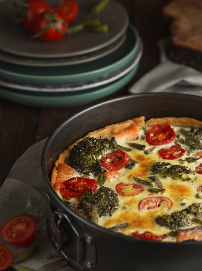 QUICHE DI VERDURE E RICOTTA AL PROFUMO DI KHMELI SUNELI 