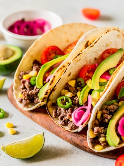 TACOS AL MANZO CON MIX PATAGONIA