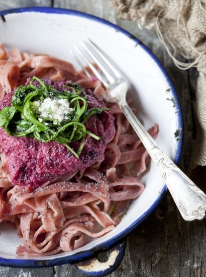 Tagliatelle alla doppia barbabietola