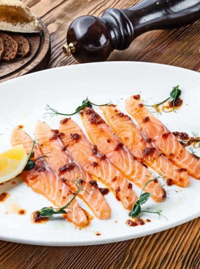 Carpaccio di salmone al pepe di Sichuan