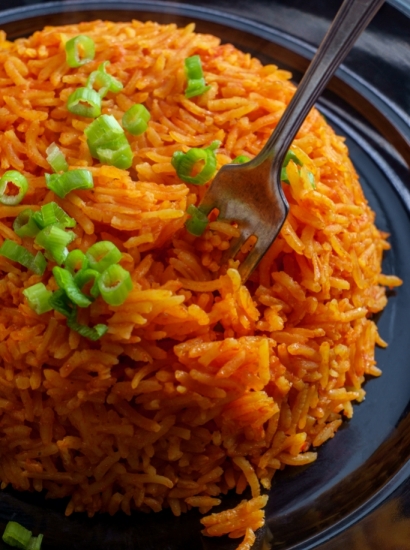 Riso arancio con paprica e curcuma