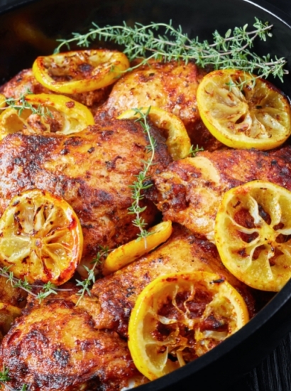 Pollo al limone e cardamomo
