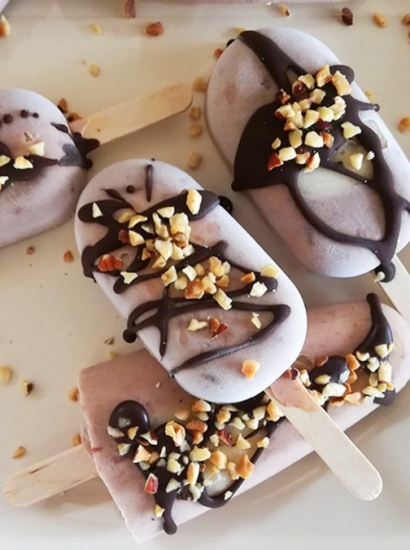 GHIACCIOLINI GELATO NOCCIOLA E BANANA CON COMBAVA