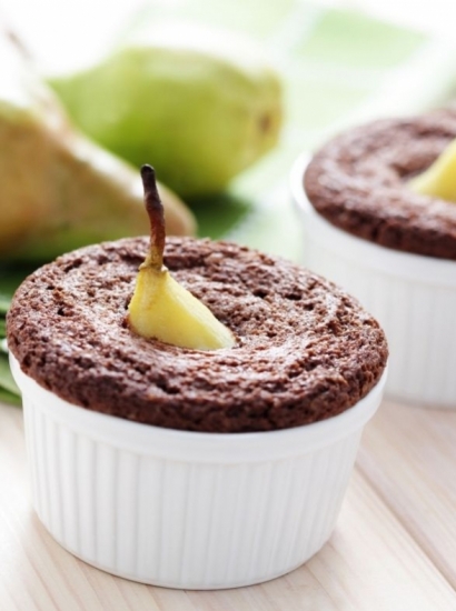 Mini cake pere e cioccolato alla combava