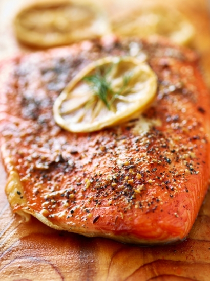 Salmone marinato al forno