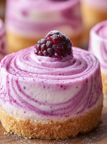 Mini Cheesecake Marmorizzate alle More con Pepe di Timut