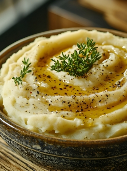 Mashed potatoes con burro Cajun