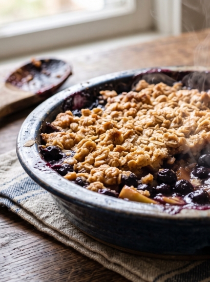 Crumble di uva fragola con Apple Pie Mix
